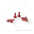 M4 anodized button head 7075 aluminum screw